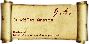 Juhász Anetta névjegykártya