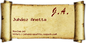 Juhász Anetta névjegykártya